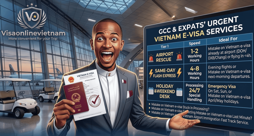 URGENT VIETNAM E-VISA FOR TRAVELERS FROM QATAR & THE GCC: GET APPROVED IN 1-2 HOURS